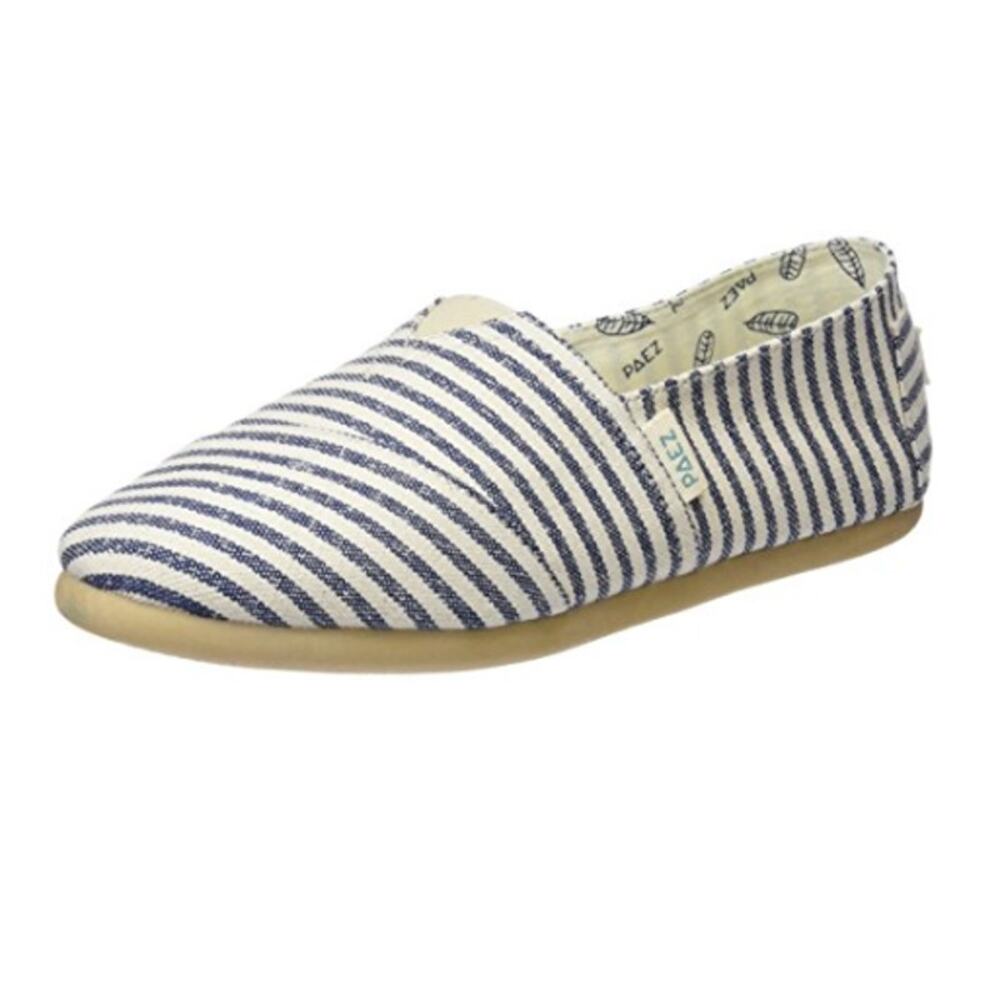 NWT Paez Classic Surfy Striped Espadrilles Flats Blue/White 41-41.5 / US 9.5